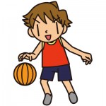 バスケットボールの少年 basket